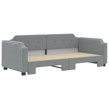 Divano Letto con Letto Estraibile Grigio Chiaro 80x200 Tessuto - homemem39
