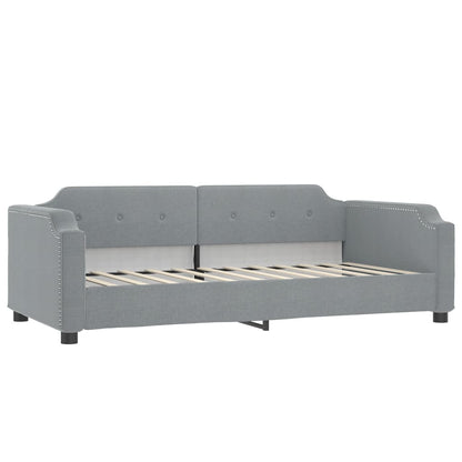 Divano Letto con Letto Estraibile Grigio Chiaro 80x200 Tessuto - homemem39