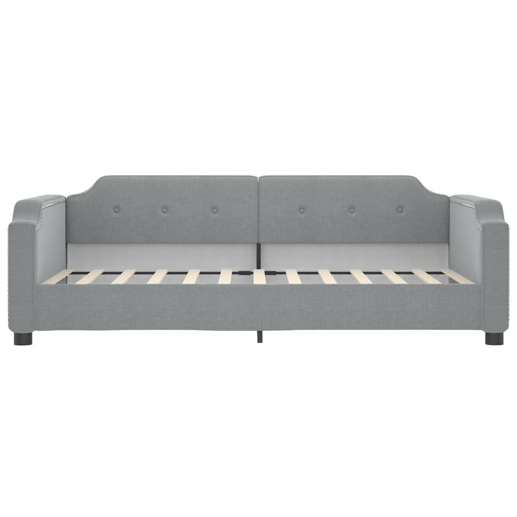 Divano Letto con Letto Estraibile Grigio Chiaro 80x200 Tessuto - homemem39