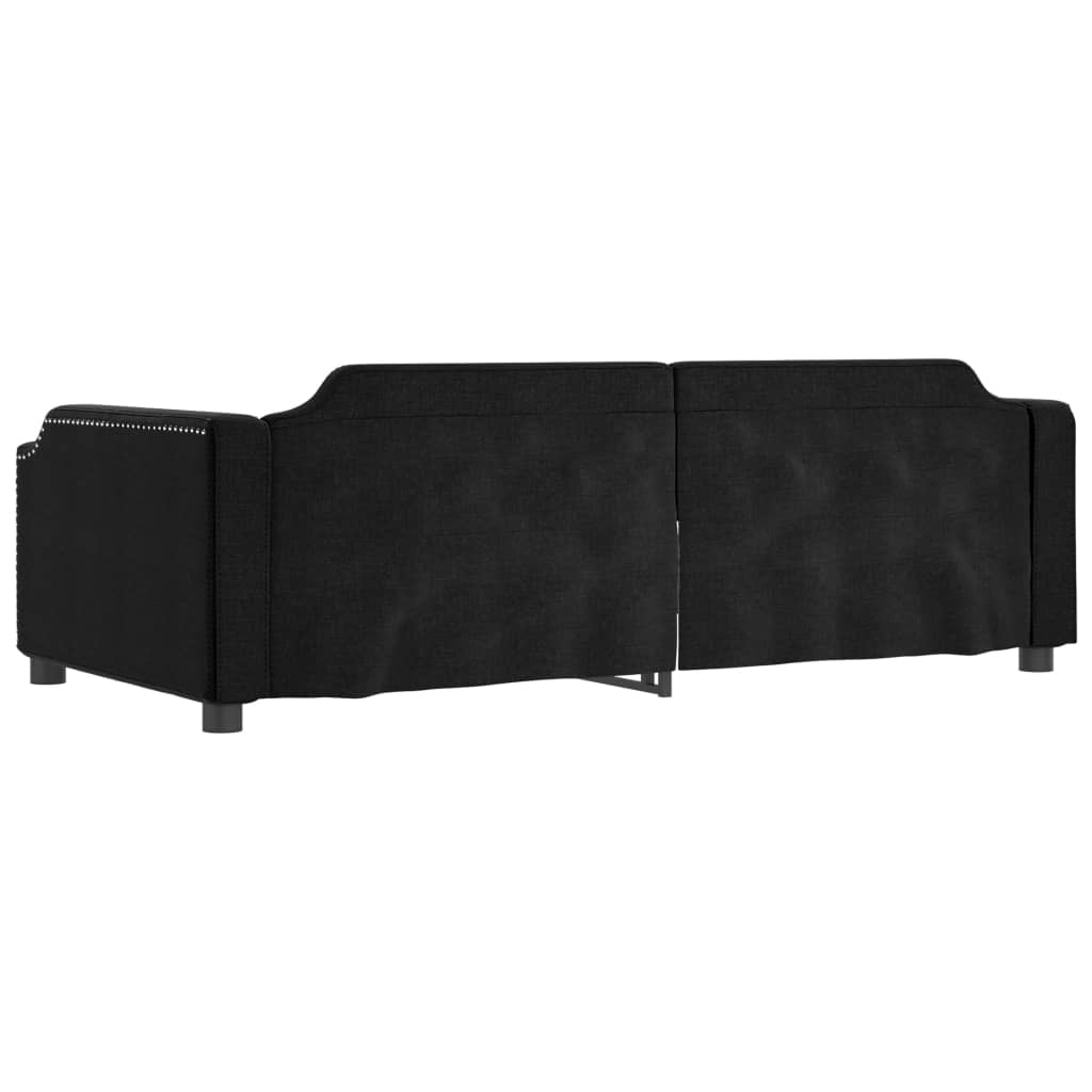 Divano Letto con Letto Estraibile Nero 80x200 Tessuto | homemem39