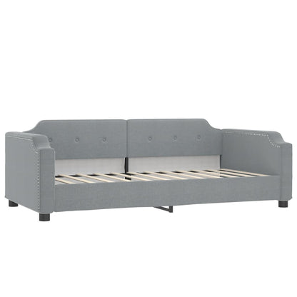 Divano Letto con Letto Estraibile Grigio Chiaro 90x200 Tessuto - homemem39
