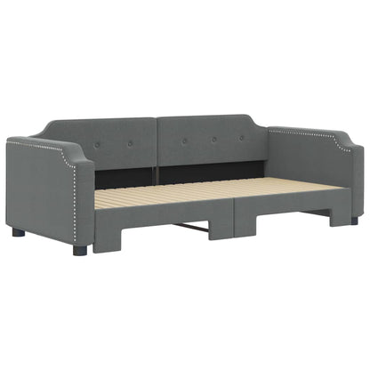 Divano Letto con Letto Estraibile Grigio Scuro 90x200cm Tessuto - homemem39