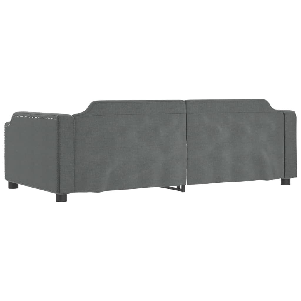 Divano Letto con Letto Estraibile Grigio Scuro 90x200cm Tessuto - homemem39