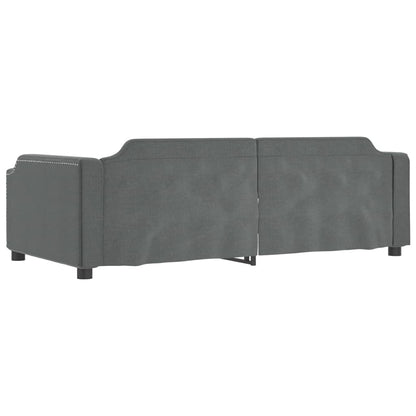 Divano Letto con Letto Estraibile Grigio Scuro 90x200cm Tessuto - homemem39