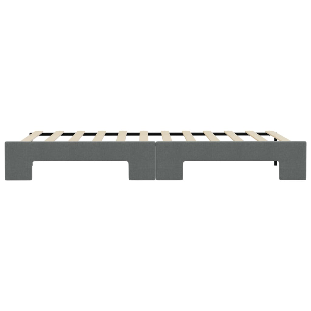 Divano Letto con Letto Estraibile Grigio Scuro 90x200cm Tessuto - homemem39