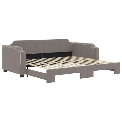 Divano Letto con Letto Estraibile Tortora 90x200 cm in Tessuto - homemem39