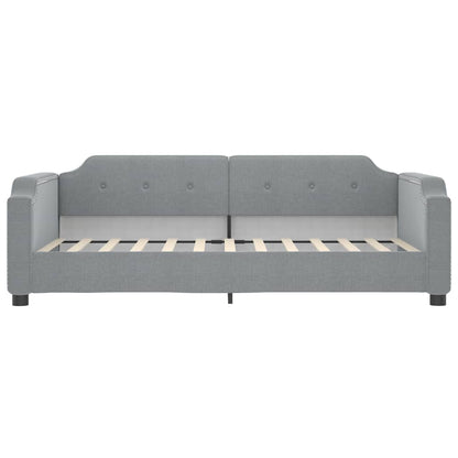 Divano Letto con Letto Estraibile Grigio Chiaro 100x200 Tessuto - homemem39