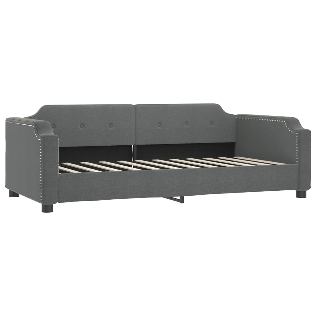 Divano Letto con Letto Estraibile Grigio Scuro 100x200 Tessuto - homemem39
