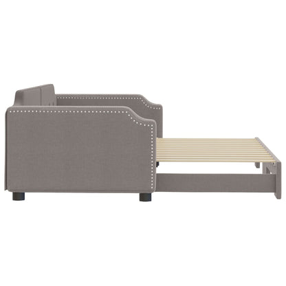 Divano Letto con Letto Estraibile Tortora 100x200 cm in Tessuto