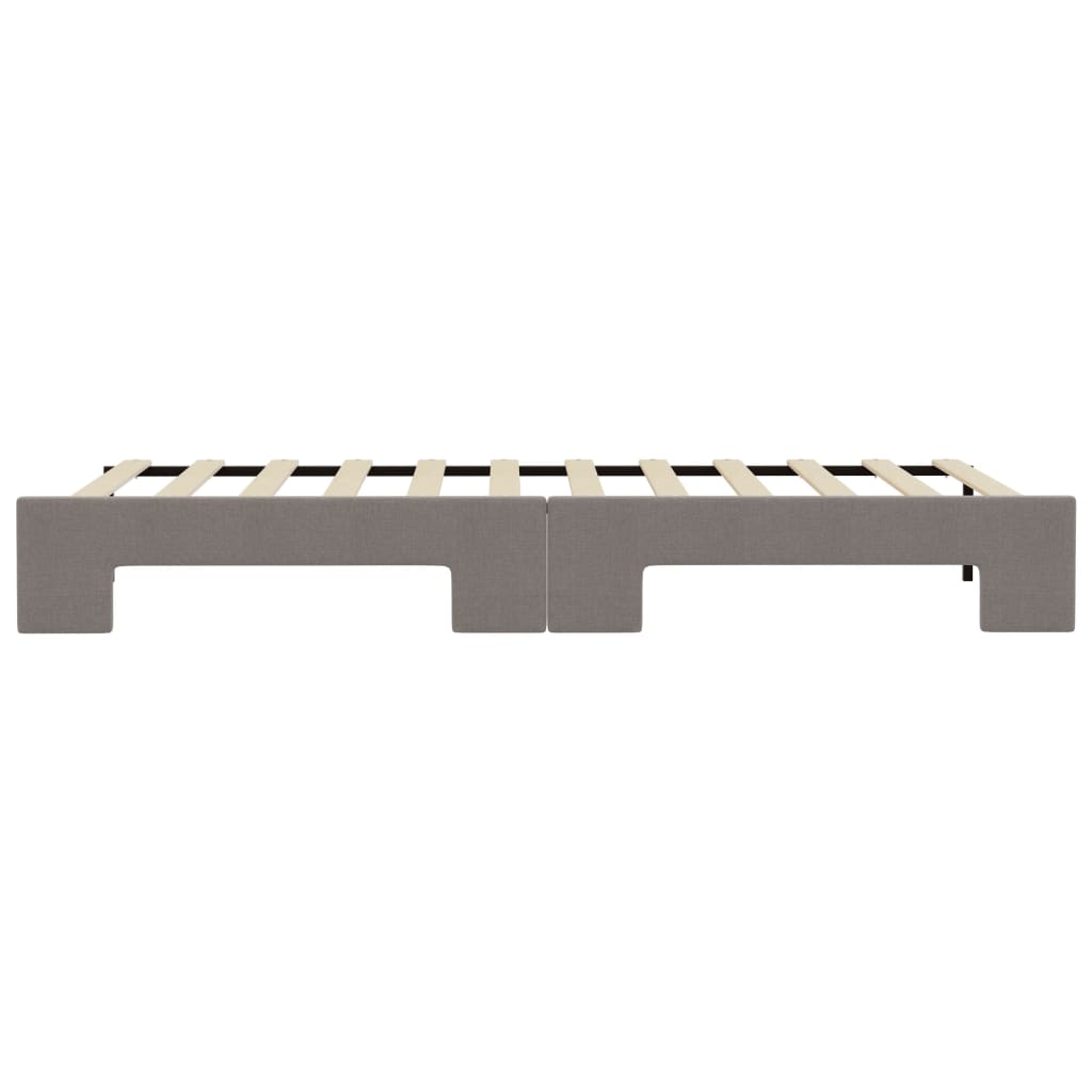 Divano Letto con Letto Estraibile Tortora 100x200 cm in Tessuto