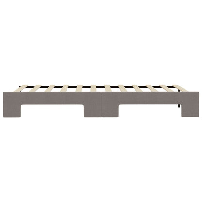 Divano Letto con Letto Estraibile Tortora 100x200 cm in Tessuto