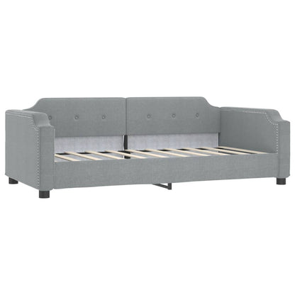 Divano Letto con Letto Estraibile Grigio Chiaro 90x190 Tessuto | homemem39
