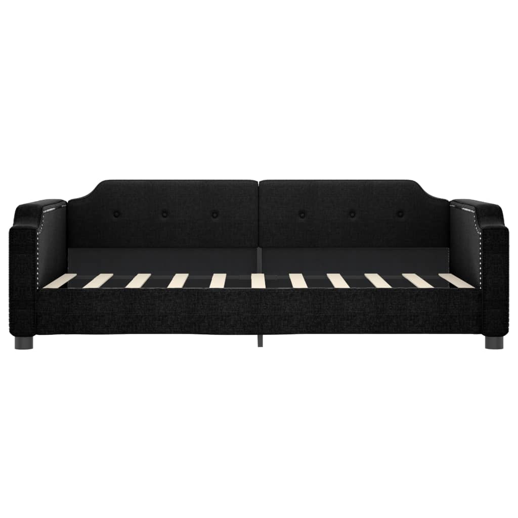 Divano Letto con Letto Estraibile Nero 90x190 cm in Tessuto - homemem39