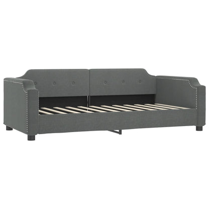 Divano Letto Estraibile Cassetti Grigio Scuro 80x200cm Tessuto | homemem39