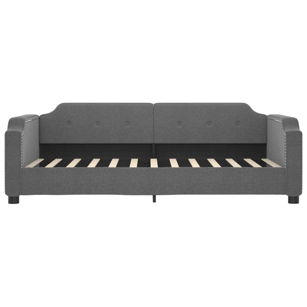 Divano Letto Estraibile Cassetti Grigio Scuro 80x200cm Tessuto | homemem39