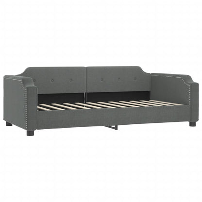 Divano Letto Estraibile Cassetti Grigio Scuro 90x200cm Tessuto - homemem39