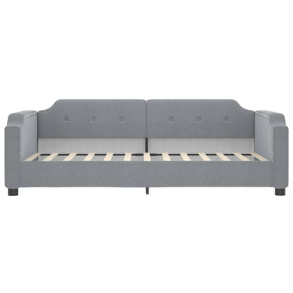 Divano Letto Estraibile Cassetti Grigio Chiaro 100x200 Tessuto - homemem39