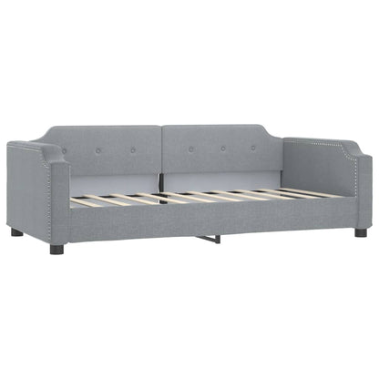 Divano Letto Estraibile Cassetti Grigio Chiaro 90x190cm Tessuto | homemem39