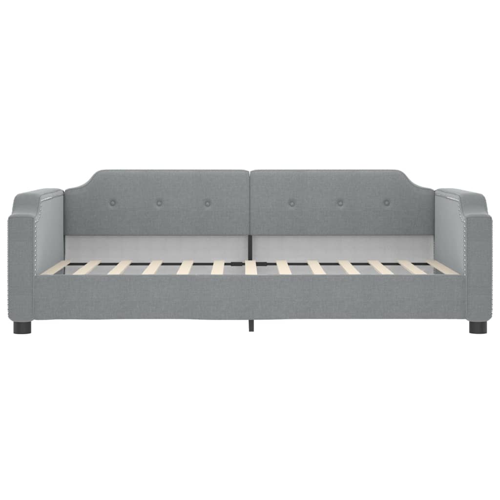 Divano Letto Estraibile Cassetti Grigio Chiaro 90x190cm Tessuto | homemem39
