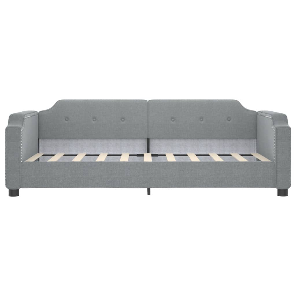 Divano Letto con Letto Estraibile Grigio Chiaro 100x190 Tessuto | homemem39