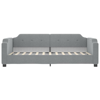 Divano Letto Estraibile Cassetti Grigio Chiaro 100x190 Tessuto | homemem39
