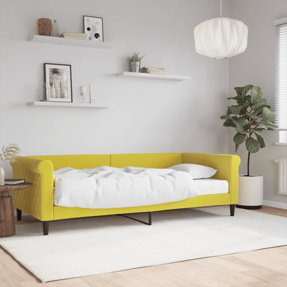 Divano Letto con Materasso Giallo 90x200 cm in Velluto - homemem39