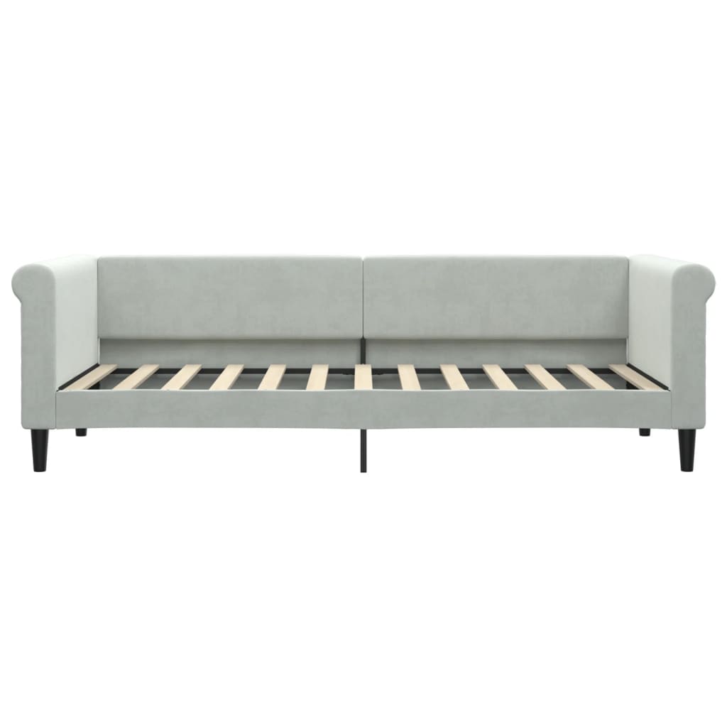 Divano Letto con Letto Estraibile Grigio Chiaro 80x200 Velluto - homemem39
