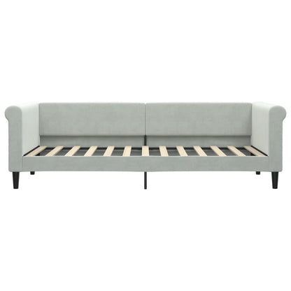 Divano Letto con Letto Estraibile Grigio Chiaro 80x200 Velluto - homemem39