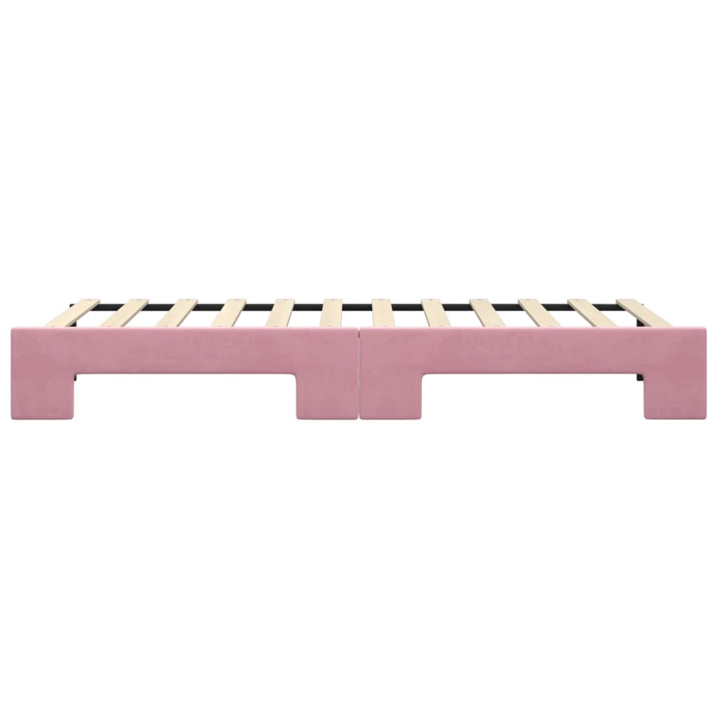 Divano Letto con Letto Estraibile Rosa 80x200 cm in Velluto - homemem39