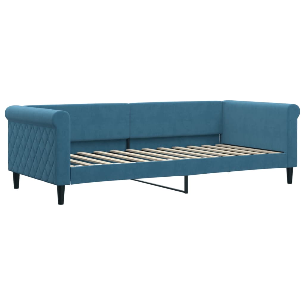 Divano Letto con Letto Estraibile Blu 90x200 cm in Velluto - homemem39