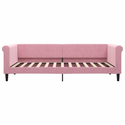 Divano Letto con Letto Estraibile Rosa 90x200 cm in Velluto - homemem39