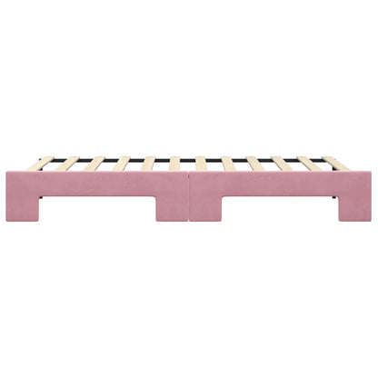 Divano Letto con Letto Estraibile Rosa 90x200 cm in Velluto - homemem39
