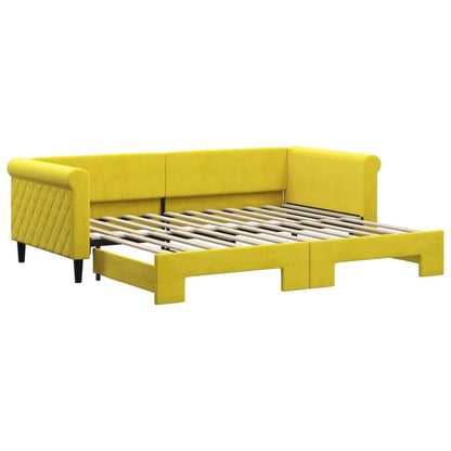 Divano Letto con Letto Estraibile Giallo 90x200 cm in Velluto - homemem39
