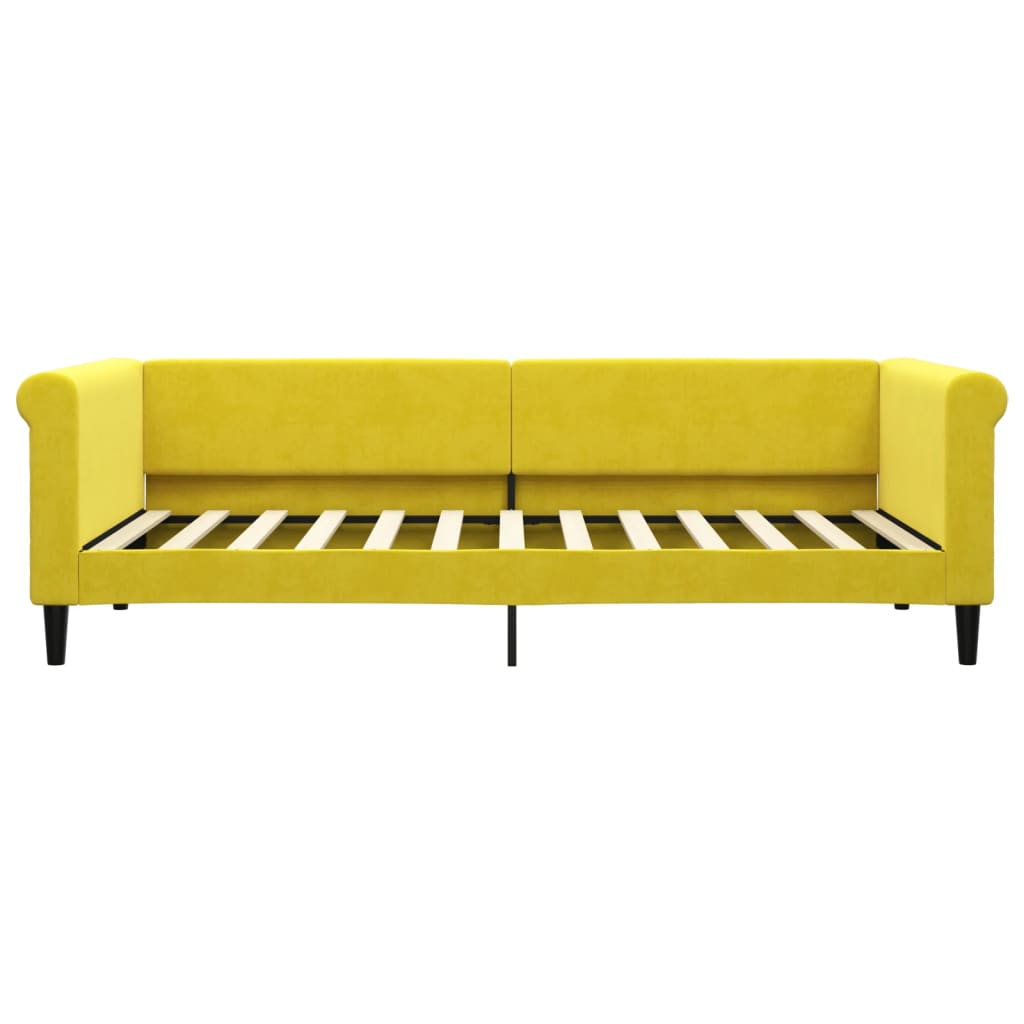 Divano Letto con Letto Estraibile Giallo 90x200 cm in Velluto - homemem39