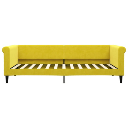 Divano Letto con Letto Estraibile Giallo 90x200 cm in Velluto - homemem39