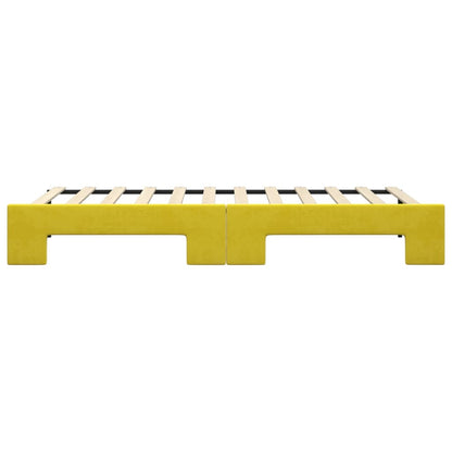 Divano Letto con Letto Estraibile Giallo 90x200 cm in Velluto - homemem39
