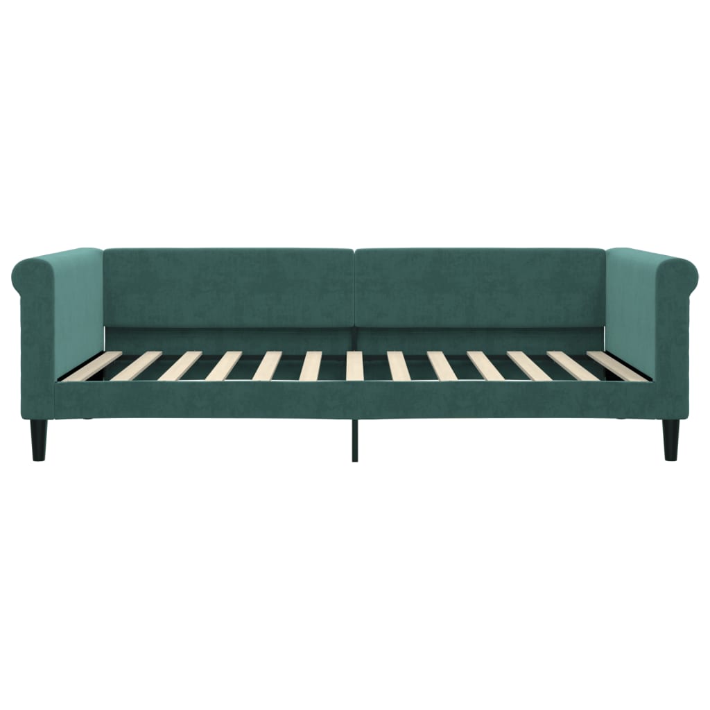 Divano Letto con Letto Estraibile Verde Scuro 100x200cm Velluto - homemem39