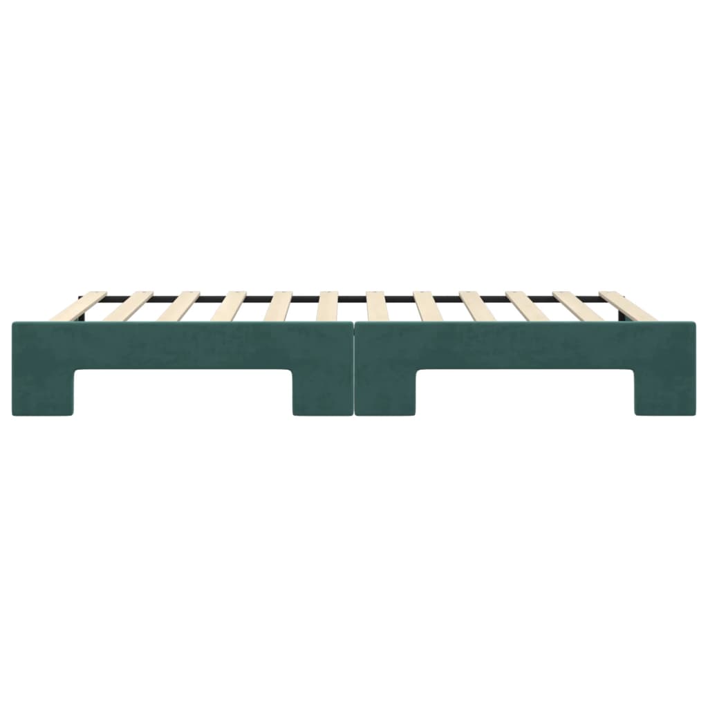 Divano Letto con Letto Estraibile Verde Scuro 100x200cm Velluto - homemem39
