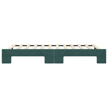 Divano Letto con Letto Estraibile Verde Scuro 100x200cm Velluto - homemem39