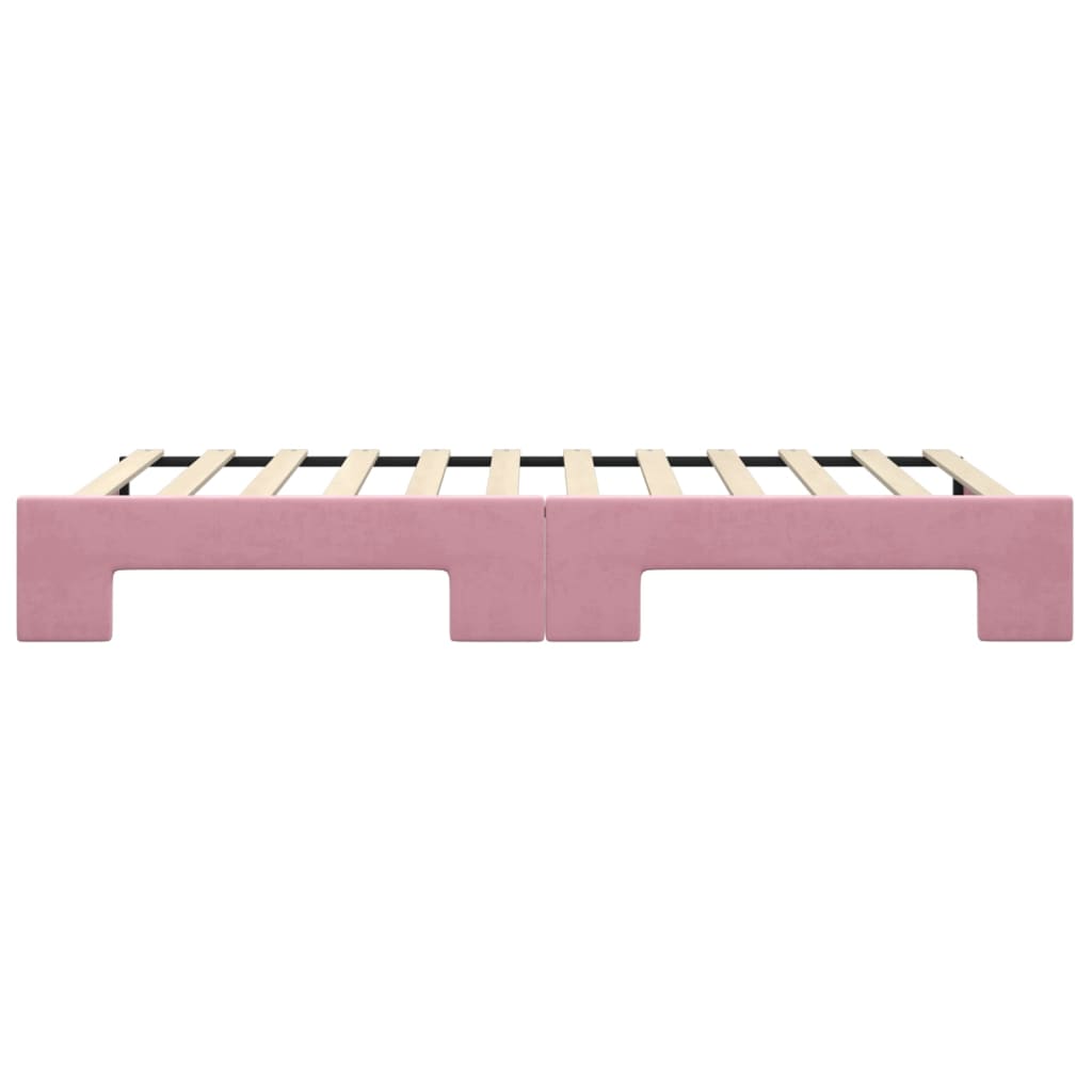 Divano Letto con Letto Estraibile Rosa 100x200 cm in Velluto - homemem39