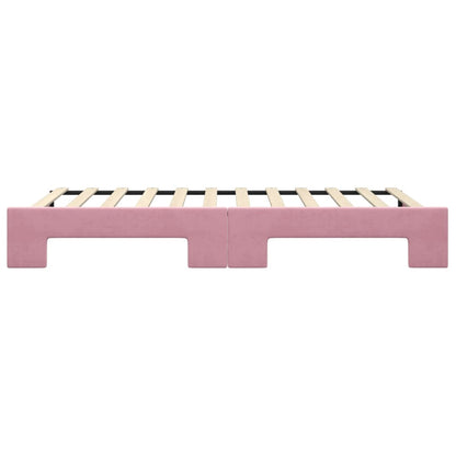 Divano Letto con Letto Estraibile Rosa 100x200 cm in Velluto - homemem39