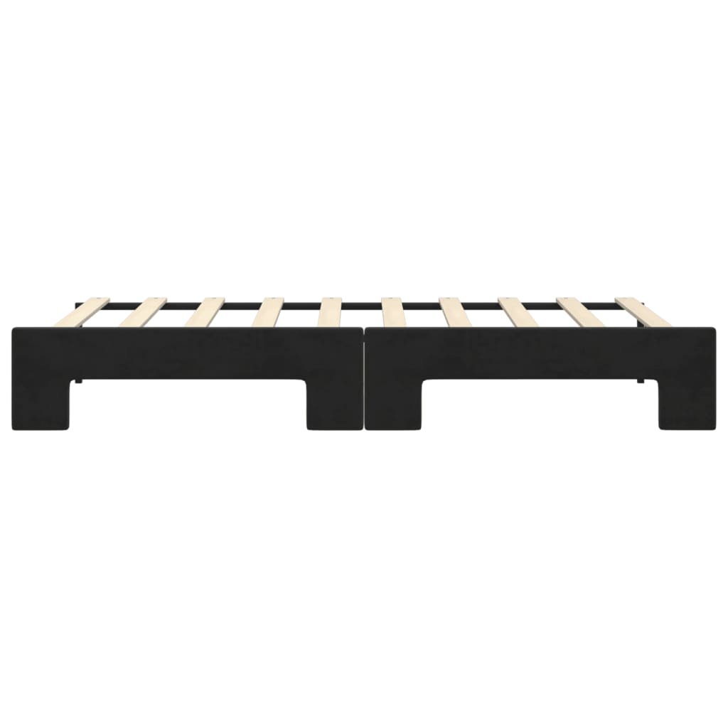 Divano Letto con Letto Estraibile Nero 90x190 cm in Velluto | homemem39
