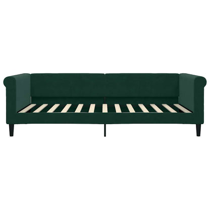 Divano Letto Estraibile Cassetti Verde Scuro 100x200cm Velluto | homemem39