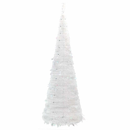 Albero di Natale Artificiale Pop-up con 100 LED Bianco 150 cm