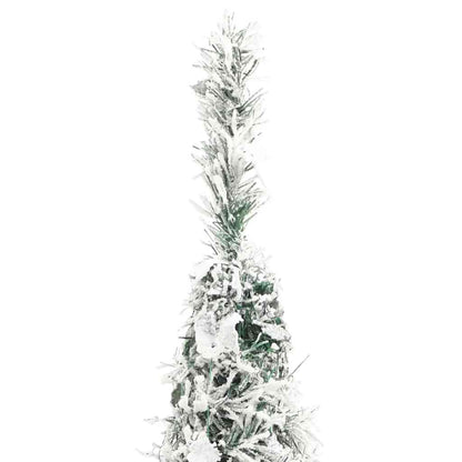 Albero di Natale Artificiale Pop-up Neve Fioccata 150 LED 180cm