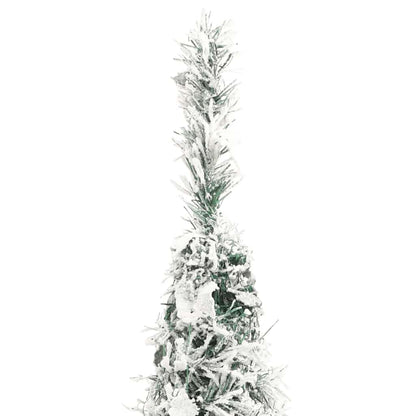 Albero di Natale Artificiale Pop-up Neve Fioccata 200 LED 210cm