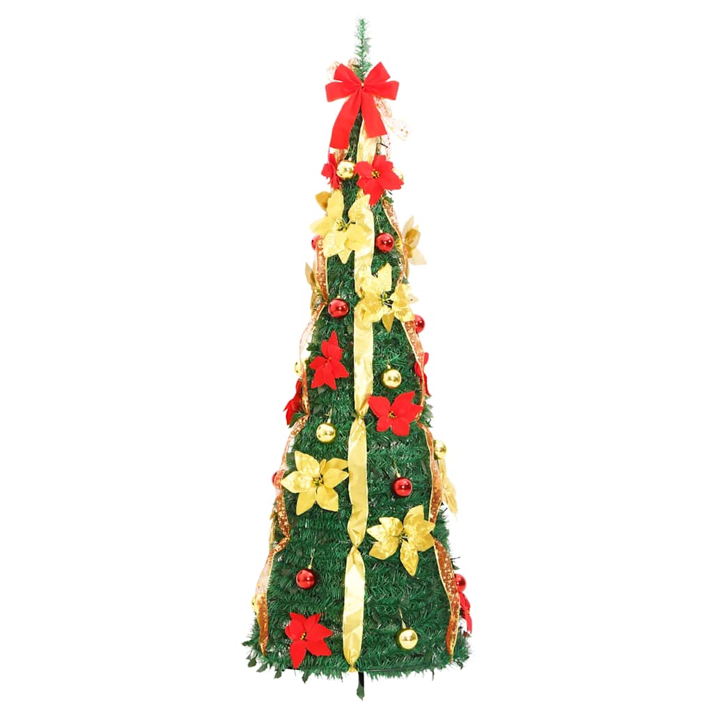Albero di Natale Artificiale Pop-up con 50 LED Verde 120 cm