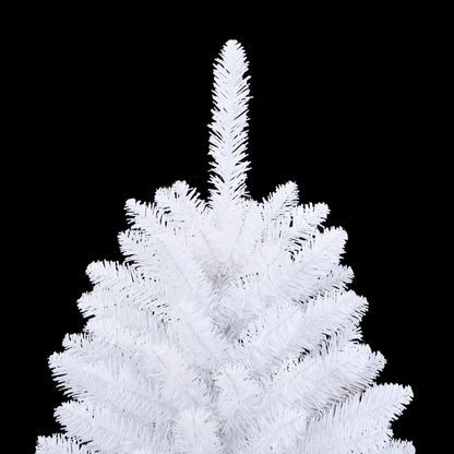 Albero di Natale Artificiale Incernierato con Base Bianco 120cm