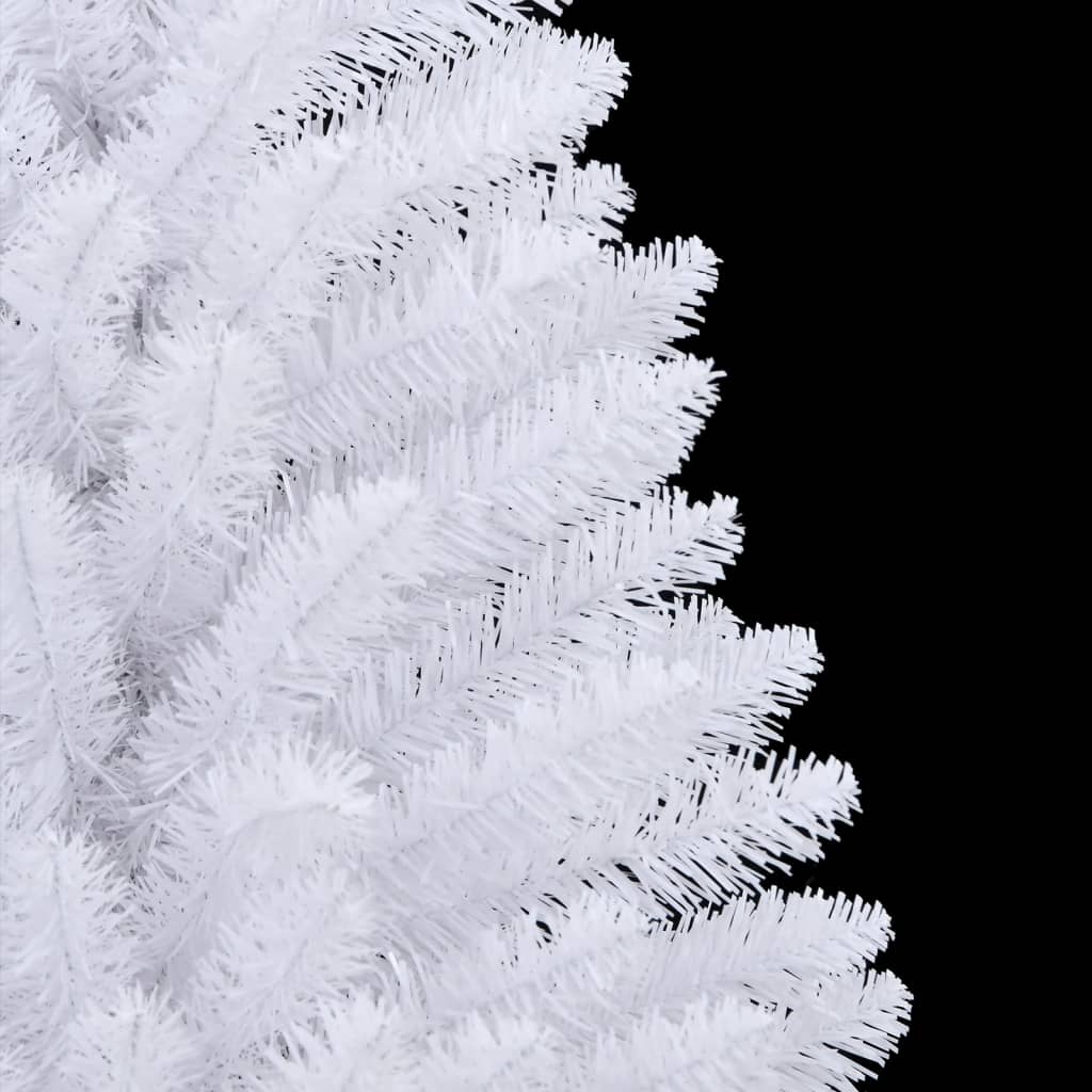 Albero di Natale Artificiale Incernierato con Base Bianco 120cm