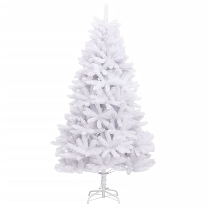 Albero di Natale Artificiale Incernierato con Base Bianco 180cm